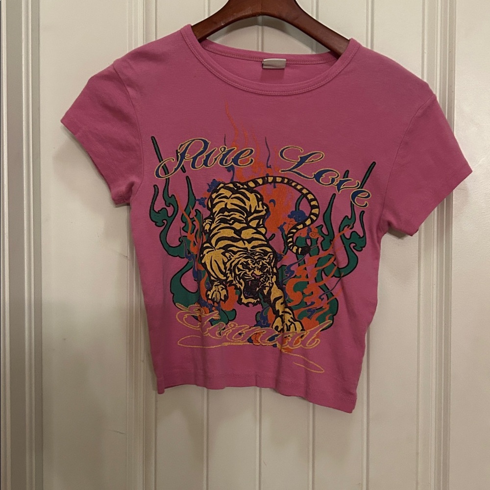 Urban Outfitters L Tiger Pink Tee